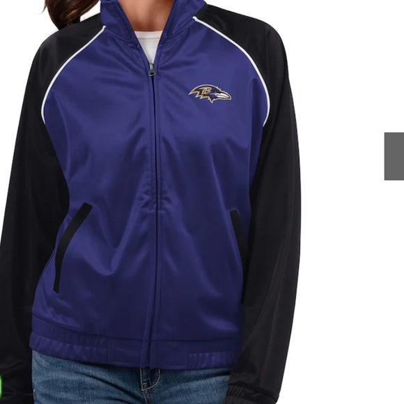 🏈 BALTIMORE RAVENS G3 4 HER TRACK JACKET NWT! WOMENS XL, FIRST 2 PICS ARE STOCK - Picture 2 of 12